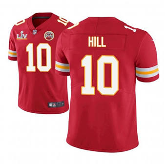 Super Bowl LV 2021 Men Kansas City Chiefs #10 Tyreek Hill Red Jersey